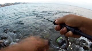 Туапсе, дикий пляж. Удачный вечер рокфишинга