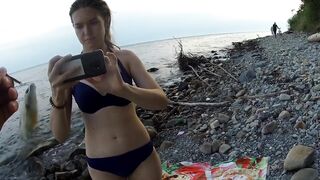 Туапсе, дикий пляж. Удачный вечер рокфишинга