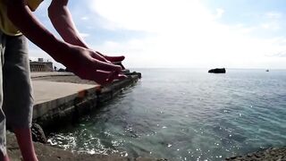 Форос: рыбалка с волнореза и креветка на насадку