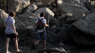 Алупка, Крым. Береговая рыбалка у волнореза