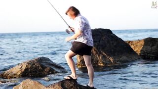 Алупка, Крым. Береговая рыбалка у волнореза