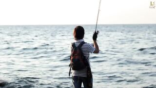 Алупка, Крым. Береговая рыбалка у волнореза