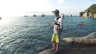 Ко Тао, Таиланд групперы с берега на отпуске чем брали