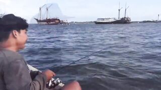 Serangan Bay (залив Серанган), Bali (Бали) рыбалка у берега