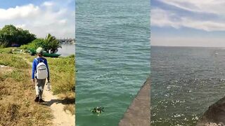 Еле не поймали ихтиандра на мелководье шутка дня