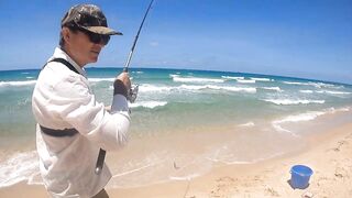 Ашдод, Израиль. Рыбалка с пляжа и кадры под водой