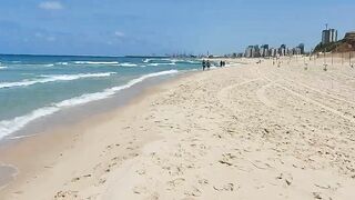 Ашдод, Израиль. Рыбалка с пляжа и кадры под водой