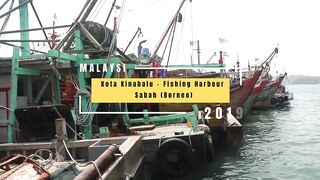 Kota Kinabalu (Кота-Кинабалу) - рыбацкая гавань с воздуха, Сабах