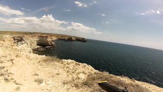 Голубая бухта 35-я батарея Чёрное море июнь 2018 рыбалка у берега