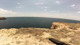 Голубая бухта 35-я батарея Чёрное море июнь 2018 рыбалка у берега