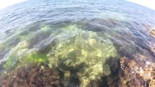 Голубая бухта 35-я батарея Чёрное море июнь 2018 рыбалка у берега