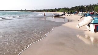 Pasikuda (Пассикуда), Шри-Ланка: пляж и жизнь рыбаков у берега