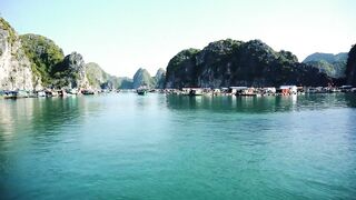 Ha Long Bay (залив Халонг, о. Cat Ba, Вьетнам): плавдеревня и рыбалка