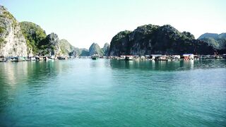 Ha Long Bay (залив Халонг, о. Cat Ba, Вьетнам): плавдеревня и рыбалка