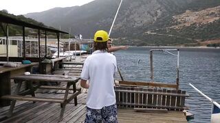 Каш, Турция октябрь охота на фугу у берега