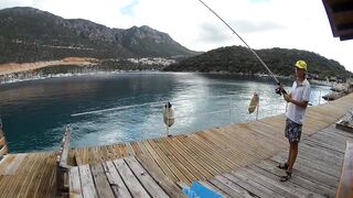 Каш, Турция октябрь охота на фугу у берега