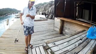 Каш, Турция октябрь охота на фугу у берега