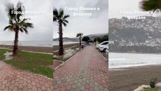 Finike (Финике) февральские улицы и берег рядом