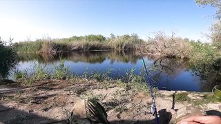 Река Аксу - трофей ищем у бровки, ночёвка на берегу