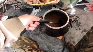 Река Аксу - трофей ищем у бровки, ночёвка на берегу