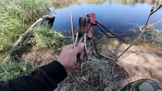 Река Аксу - трофей ищем у бровки, ночёвка на берегу