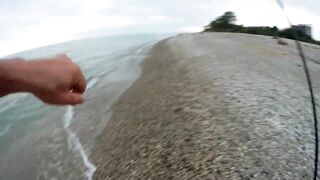 Гудаута, Абхазия рокфишинг в октябре и пляж