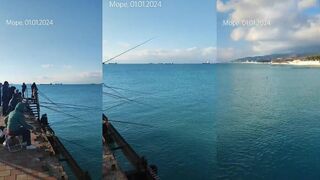 Кабардинка, Геленджик 01.01.2024 морская рыбалка у берега