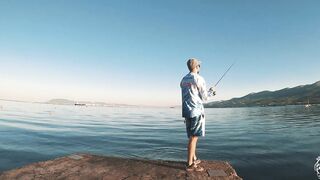 Кабардинка - летняя рыбалка в июле, берег и свал