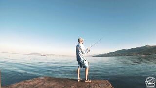 Кабардинка - летняя рыбалка в июле, берег и свал