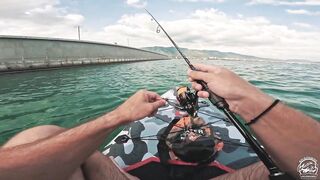 Кабардинка - летняя рыбалка в июле, берег и свал