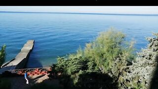 Агой - развлекалка с волнореза на Чёрном море, август 2020