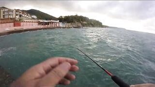 Агой - развлекалка с волнореза на Чёрном море, август 2020