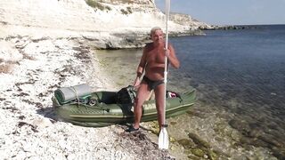 Тарханкут Окуневка на каяке и море в августе 2020