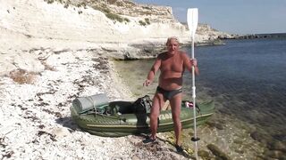 Тарханкут Окуневка на каяке и море в августе 2020