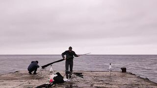 Партенит, ночная рыбалка и трофейный морской кот