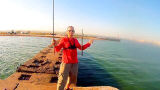 Черноморский район ловля саргана на бомбарду у берега