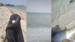 Черноморское, Крым - рыбалка у берега и тихая вода