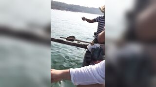 Гоа - на рыбалке попалась ядовитая мурена, осторожно