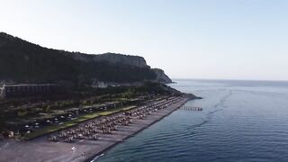 Кириш, Кемер Турция море +28 и пляж с дрона