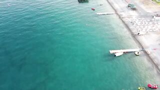 Кириш, Кемер Турция море +28 и пляж с дрона