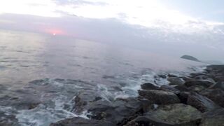 Dibba, UAE (ОАЭ) тунец у берега рокфишинг