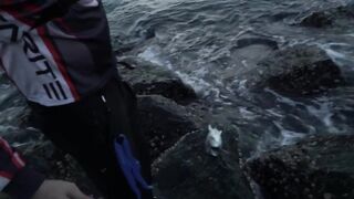 Dibba, UAE (ОАЭ) тунец у берега рокфишинг