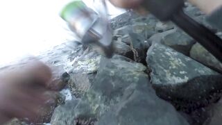 Dibba, UAE (ОАЭ) тунец у берега рокфишинг