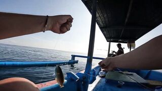 Nusa Dua морская рыбалка на Бали у кромки рифа и лодок