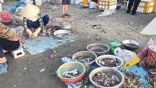 Рыбацкая деревня Mui Ne Phan Thiet улов на причале и запах моря