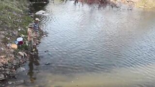 Phan Thiet — ловля на пластиковую бутылку, рыбалка на реке