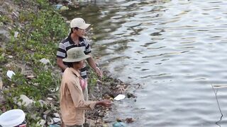 Phan Thiet — ловля на пластиковую бутылку, рыбалка на реке