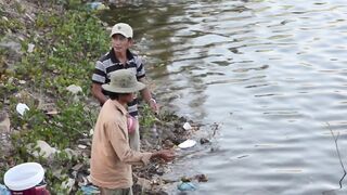 Phan Thiet — ловля на пластиковую бутылку, рыбалка на реке