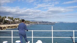 Лимасол 17.01.2019: вечер, огни и рыбалка на набережной