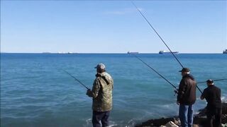 Лимасол 17.01.2019: вечер, огни и рыбалка на набережной